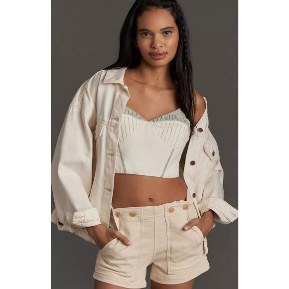 NWT Anthropologie Let Me Be Corset Crop Top - Large - Picture 3 of 6